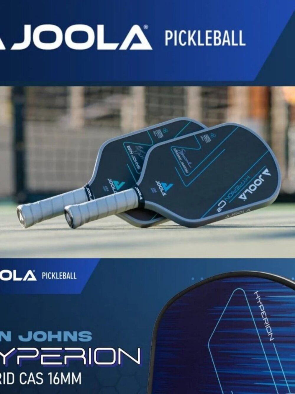 JOOLA Hyperion C2 16mm Pickleball Paddle Ben Johns Carbon Surface NEW